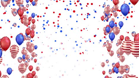 american independence day veterans day usa july fourth holiday greeting balloons loop background