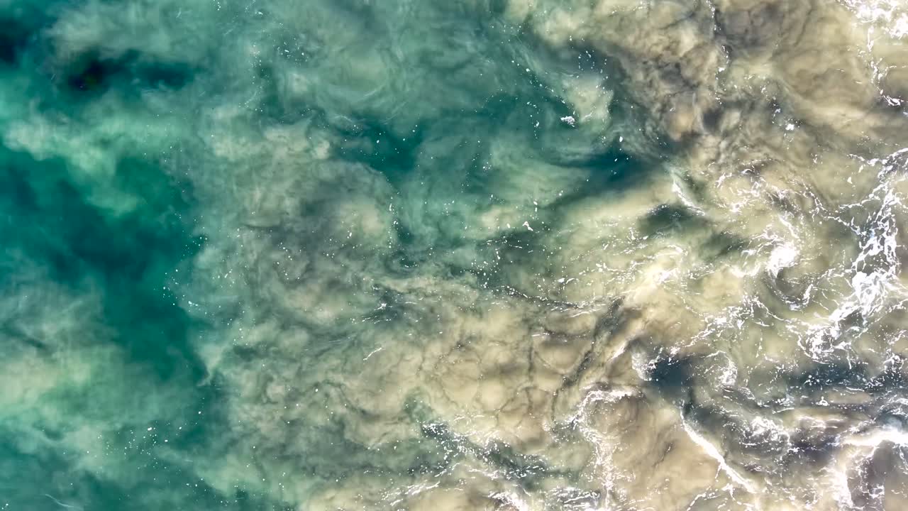 Laguna Beach coastline from a slow ascent from sea level to 400 ft. Beautiful Cinematic Shot