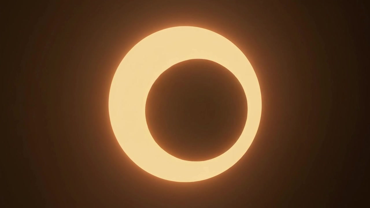 Animation of a Solar Eclipse Showing the Moon Passing in Front of the Sun