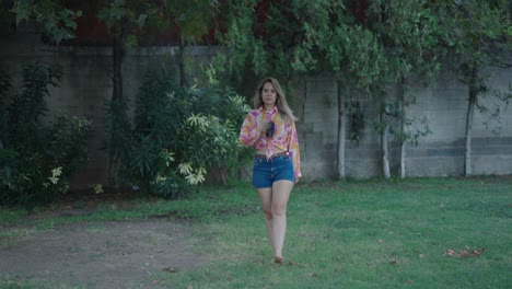 woman outdoors in a garden