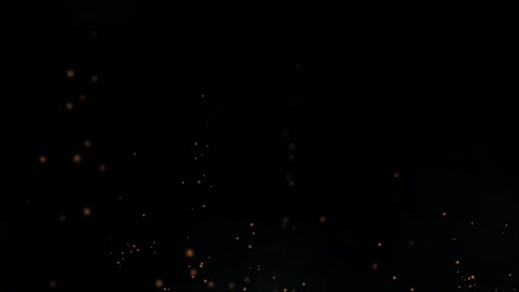la partícula de brillo bokeh flotan en el aire con el mago tienen capa profundidad de campo.3d renderización y simulación efecto de partícula oro brillo magia y humo movimiento suave incluyen ruta alfa.