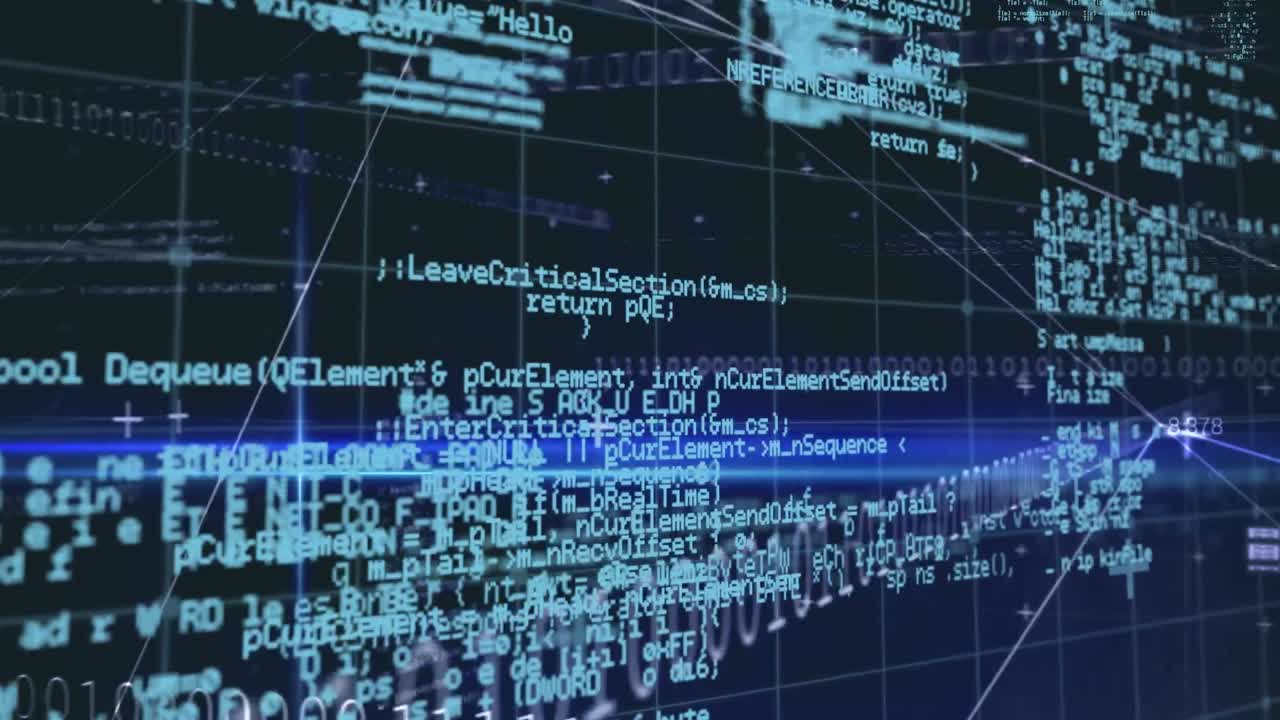 Animation of data processing over binary coding computing