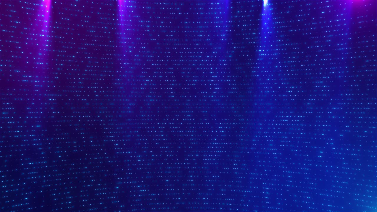 Flowing lines made from shimmering particles illuminated by bright light ray of energy flow