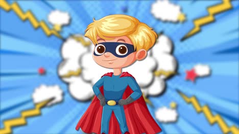 a superhero in action with comic effects