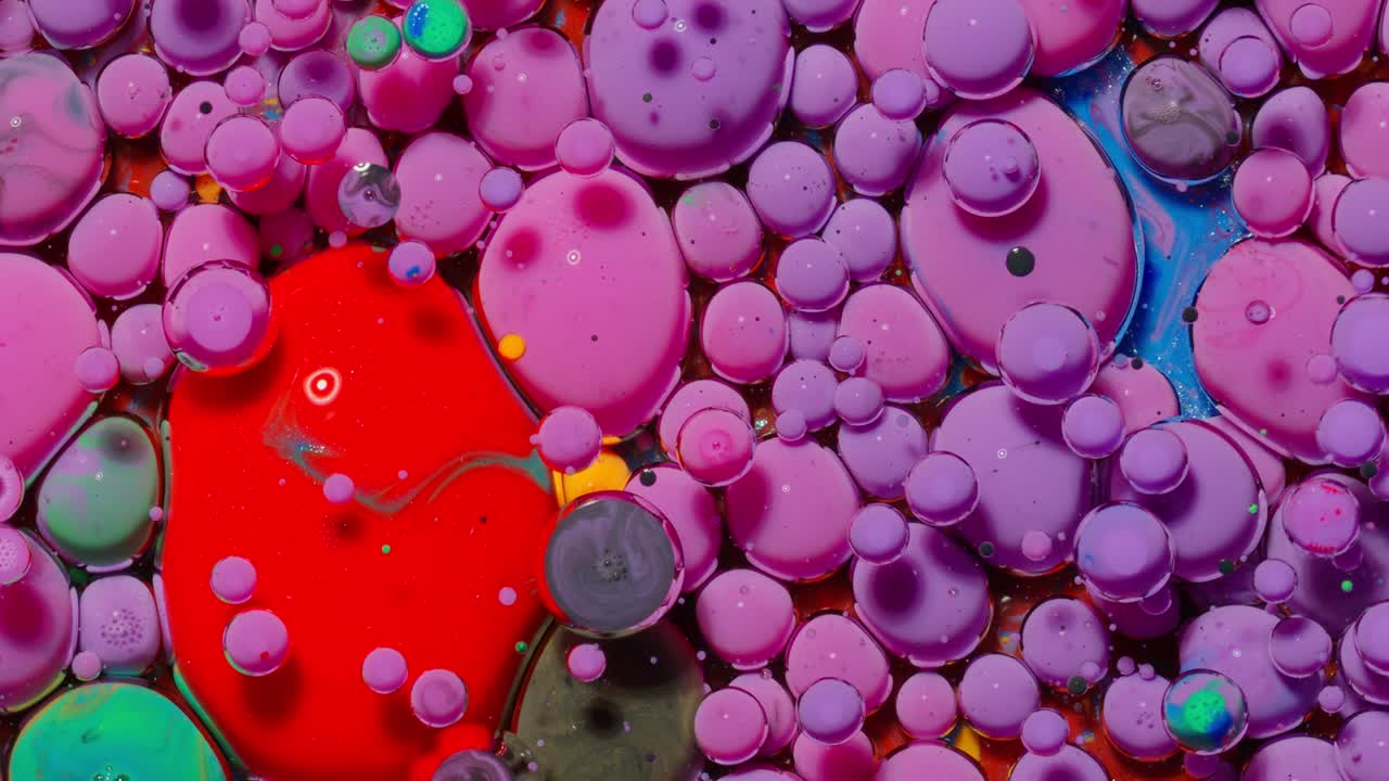 Renkli Baloncukların Soyut Makro Fotoğrafçılığı