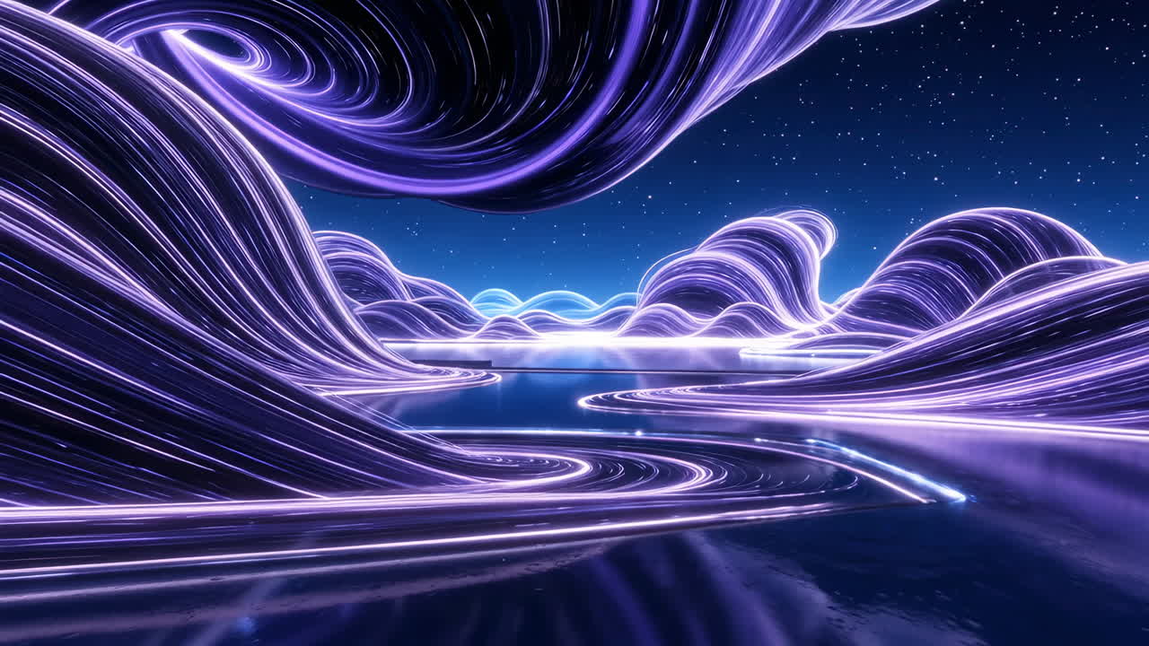 Abstract Neon Landscape