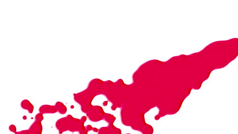 red abstract liquid and splashes spots on white gradient