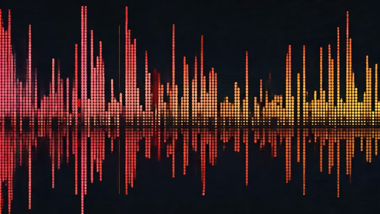visualización de ondas sonoras abstractas