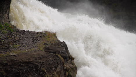 iceland gullfoss waterfall flowing in daylight