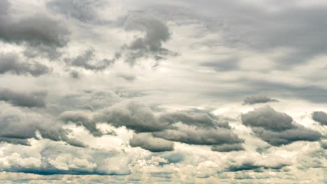 heavy low overcast sky, puffy clouds time lapse, video loop