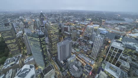 4k timelapse of sydney from sydney tower eye rainy day new south wales australia