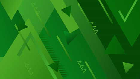 motion graphic of abstract geometric screensaver in green tones