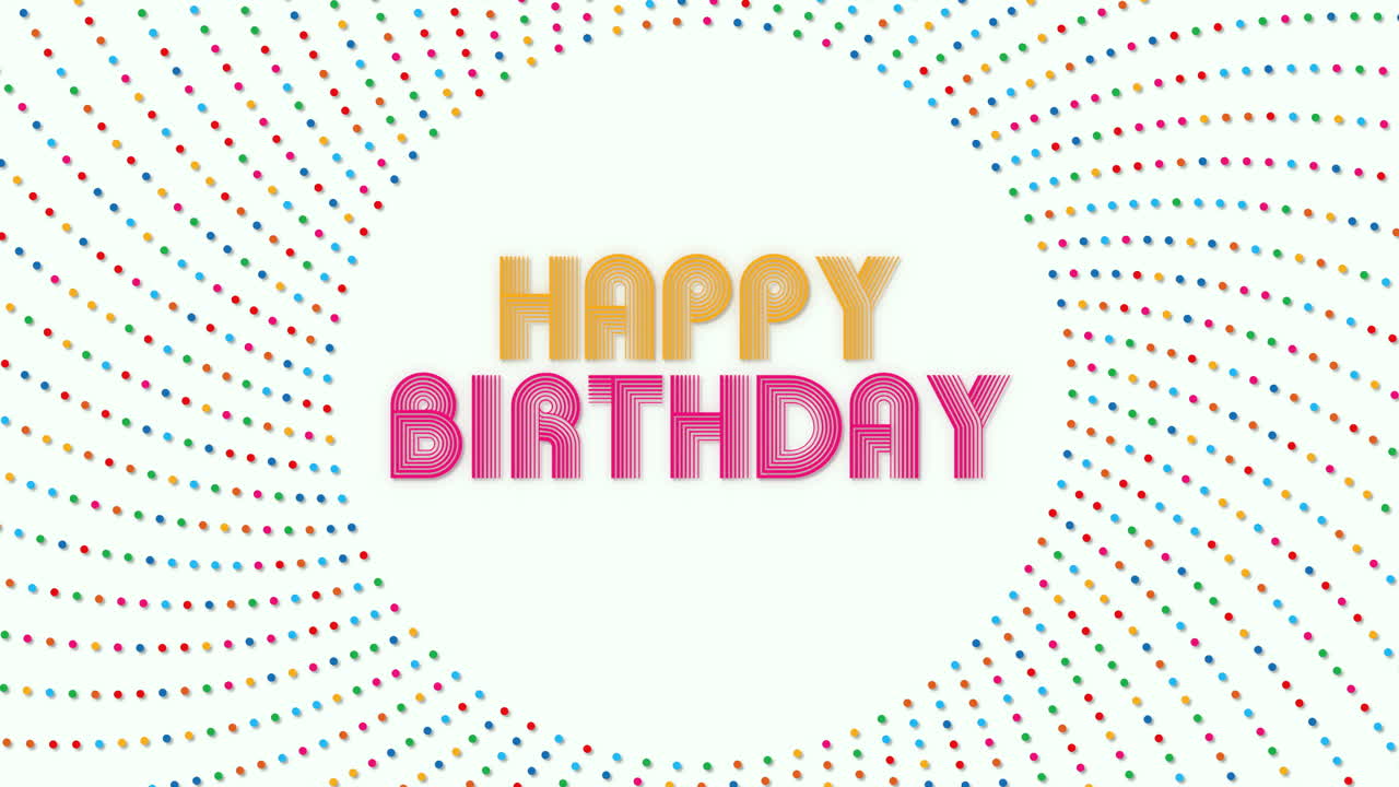 feliz cumpleaños con confeti de colores