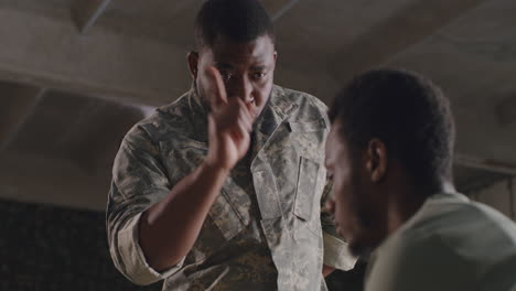 military personnel arguing