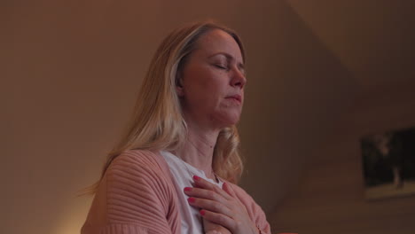 woman meditating