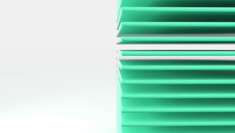 conjunto de diferentes planos de color despojando y girando formas geométricas objeto. 4k imágenes de animación de bucle sin costuras.