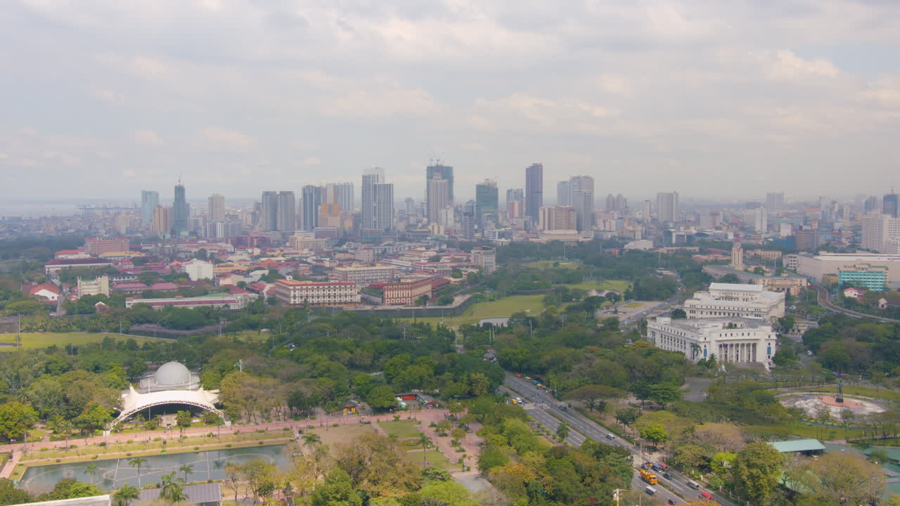 Daytime Cloudy Timelapse Overlooking Binondo Manila, Luneta Park ...