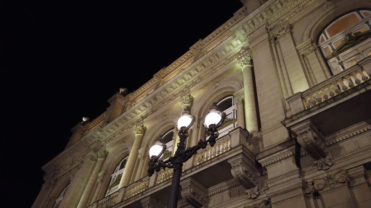 Colon theater, magnificent architecture of Buenos Aires, Argentina city at night, famous opera house of south America