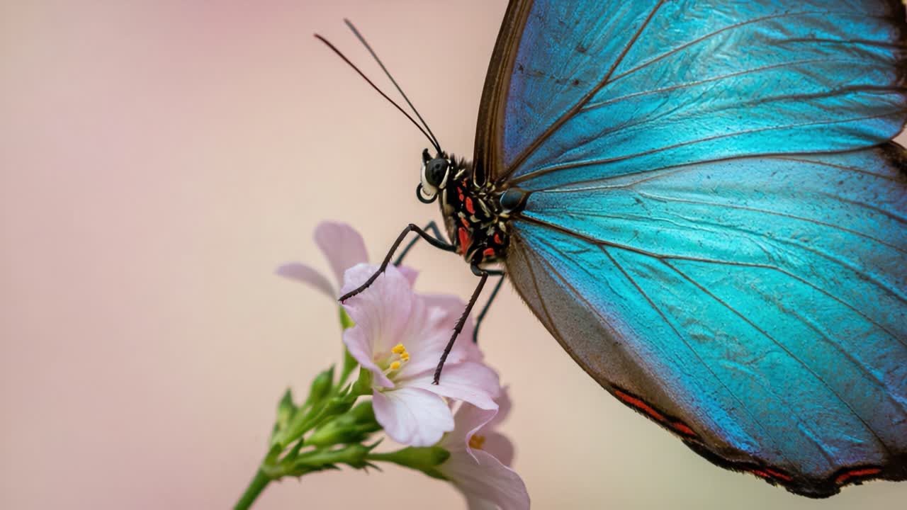 A Stunning Close-Up of a Vibrantly Colored Butterfly Resting on Delicate Flowers, Showcasing Nature's Beauty and the Intricacies of Insect Life