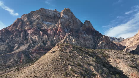 rotating aerial view of mountains near red rock canyon in las vegas, nevada