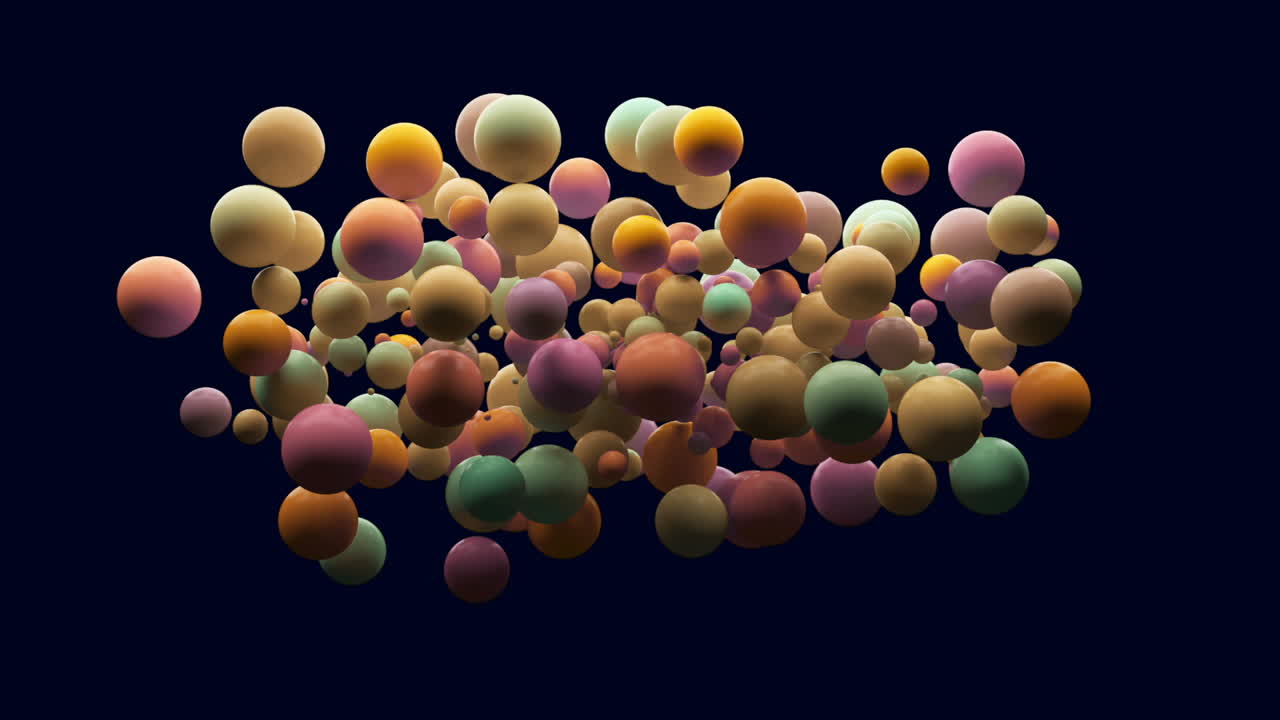 거품의 디지털로 생성된 비디오