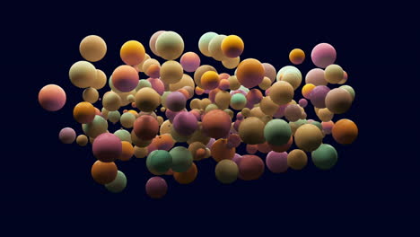 digitally generated video of bubbles