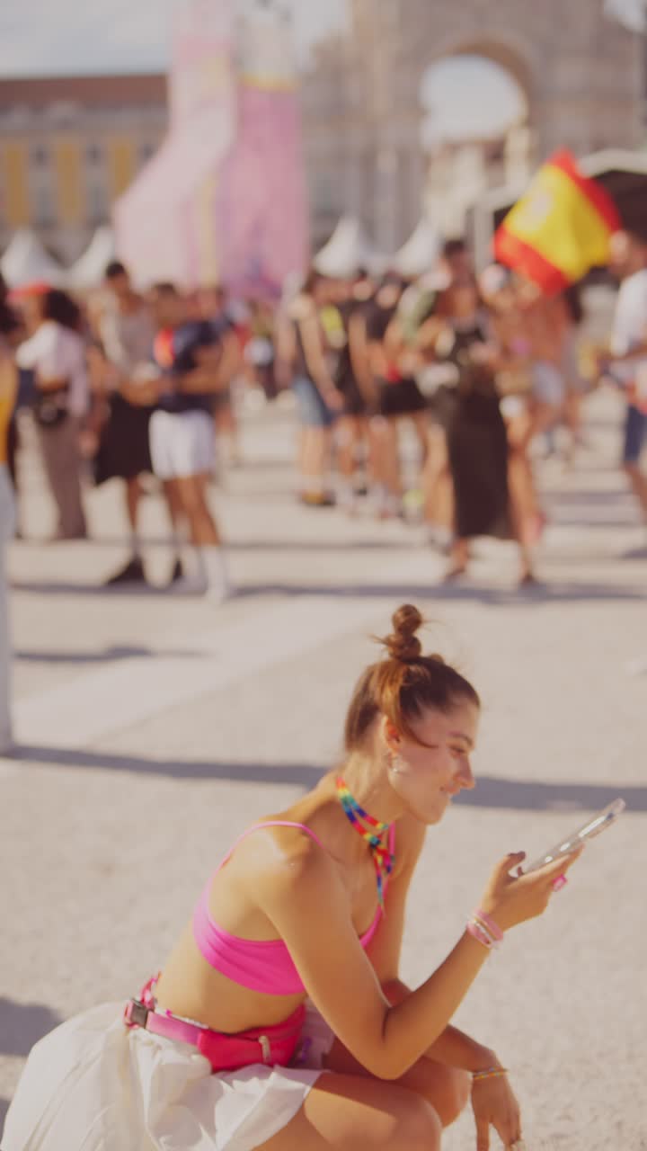 Young Woman at Pride Festival