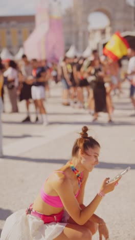 young woman at pride festival