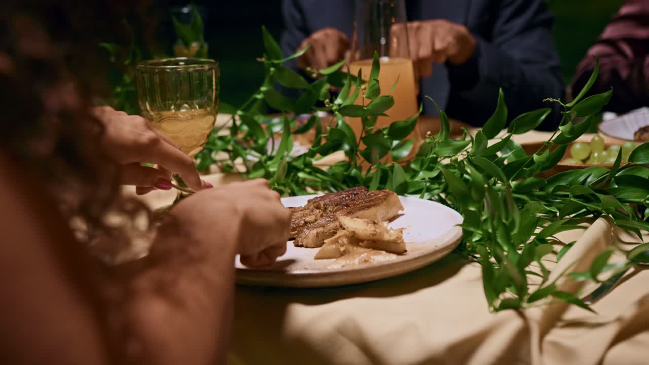 Dinner Party with Grilled Meat