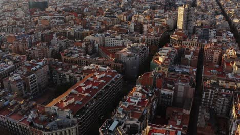 aerial view of barcelona cityscape