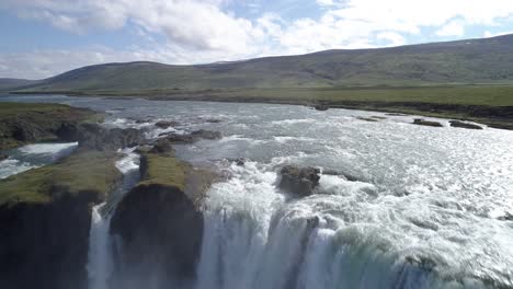 icelandic waterfall and river scenery