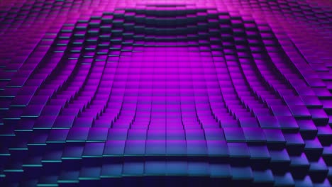 superficie cúbica ultravioleta abstracta en movimiento