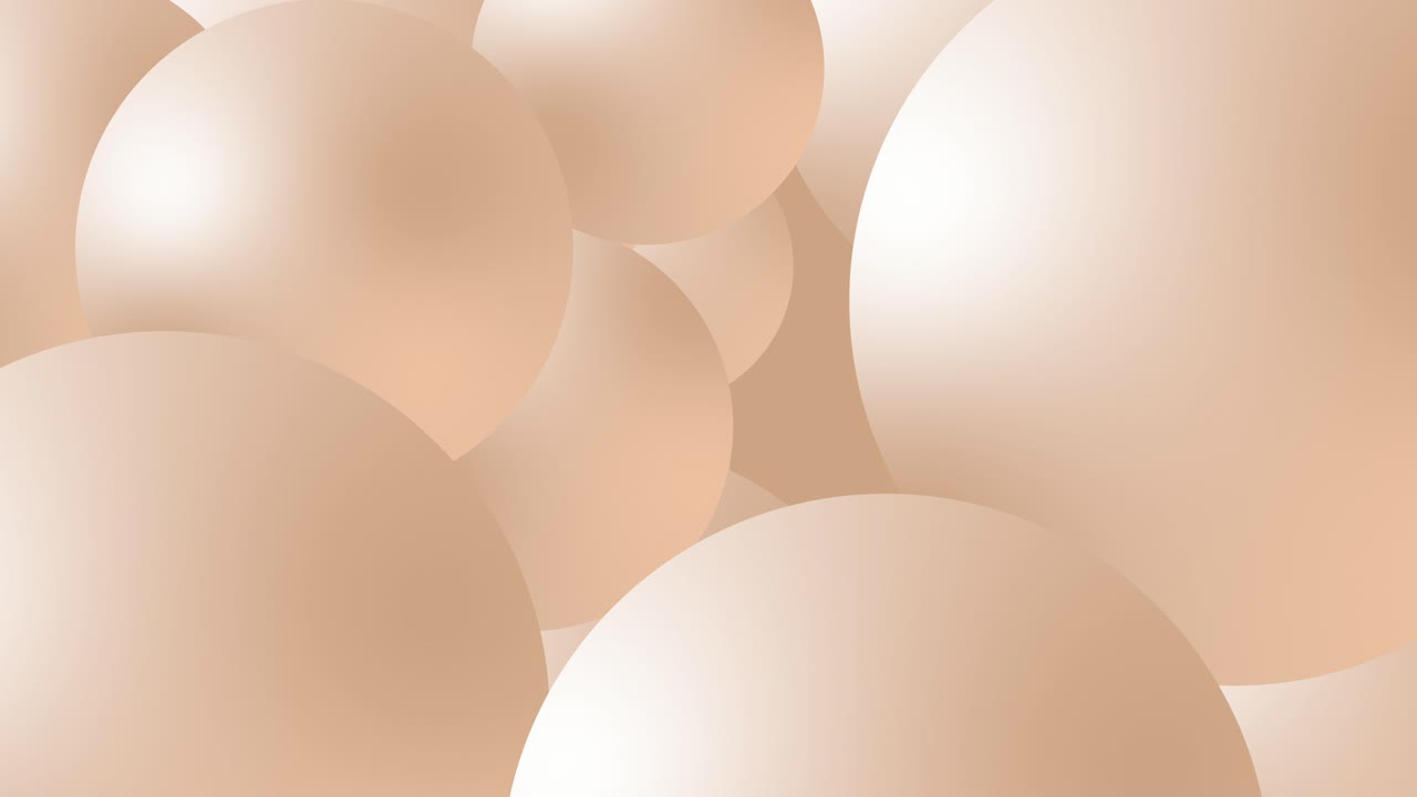 Abstract Animation of Soft Beige Spheres Moving