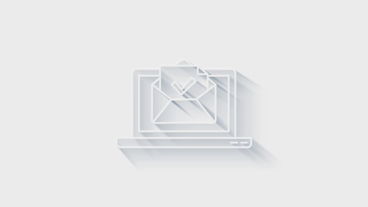 check mark icon isolated on white background. Accounting symbol. Business, education and finance. 4K Video motion graphic animation