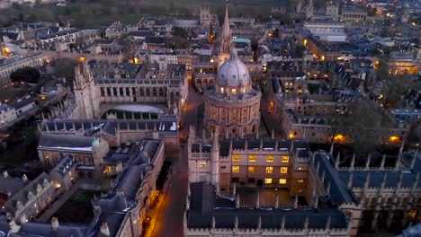 aerial view of central oxford, united kingdom