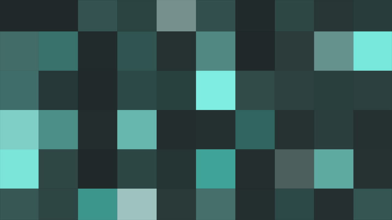 Pixelated Teal and Turquoise Square Pattern