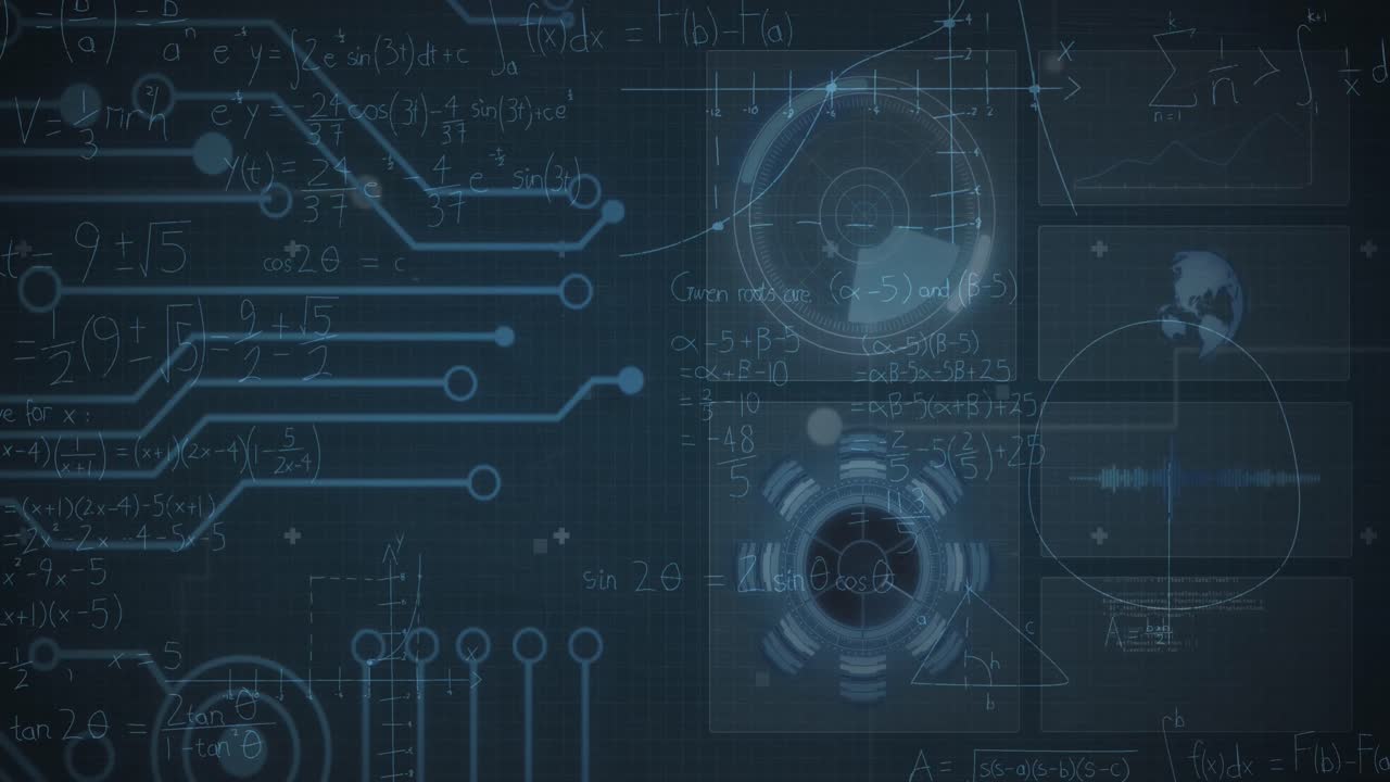 Animation of data processing over computer motherboard