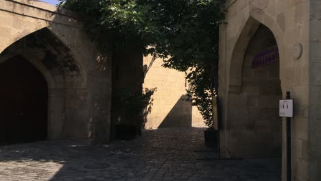 details and streets of old baku in azerbaijan