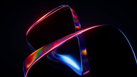 abstract gradient glass geometry background, 3d rendering.