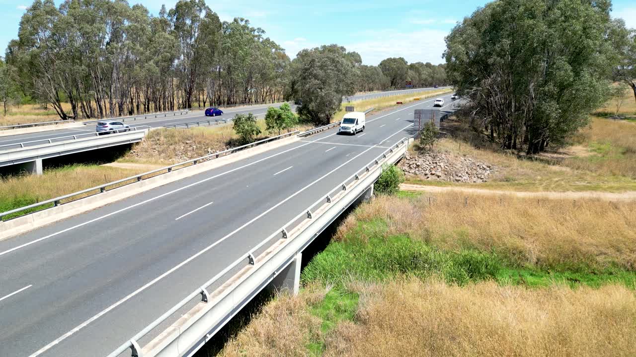 The Hume Highway near Glenrowan in Victoria, Australia