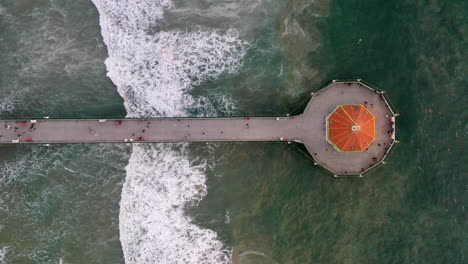 aerial shot of manhattan beach, california, usa