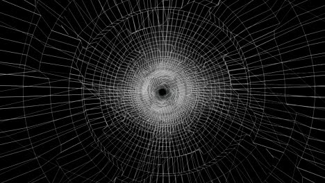 abstract wireframe tunnel