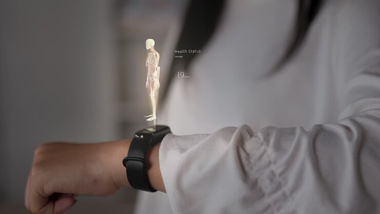 Smartwatch displaying health status