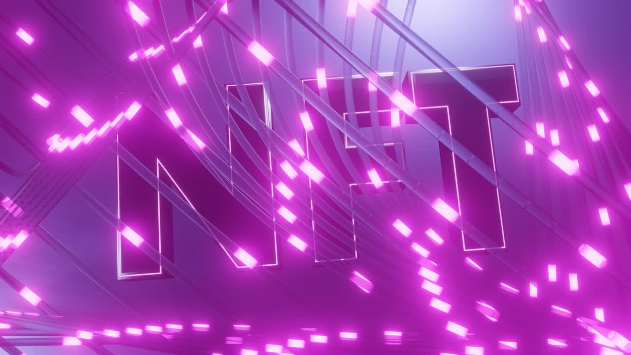 concepto moderno de la tecnología de arte criptográfico nft.