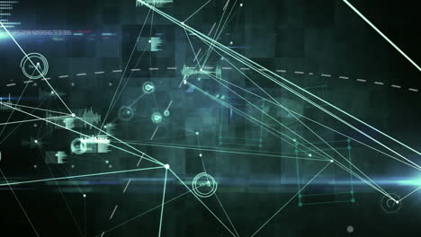 animation of data processing with networks of connections
