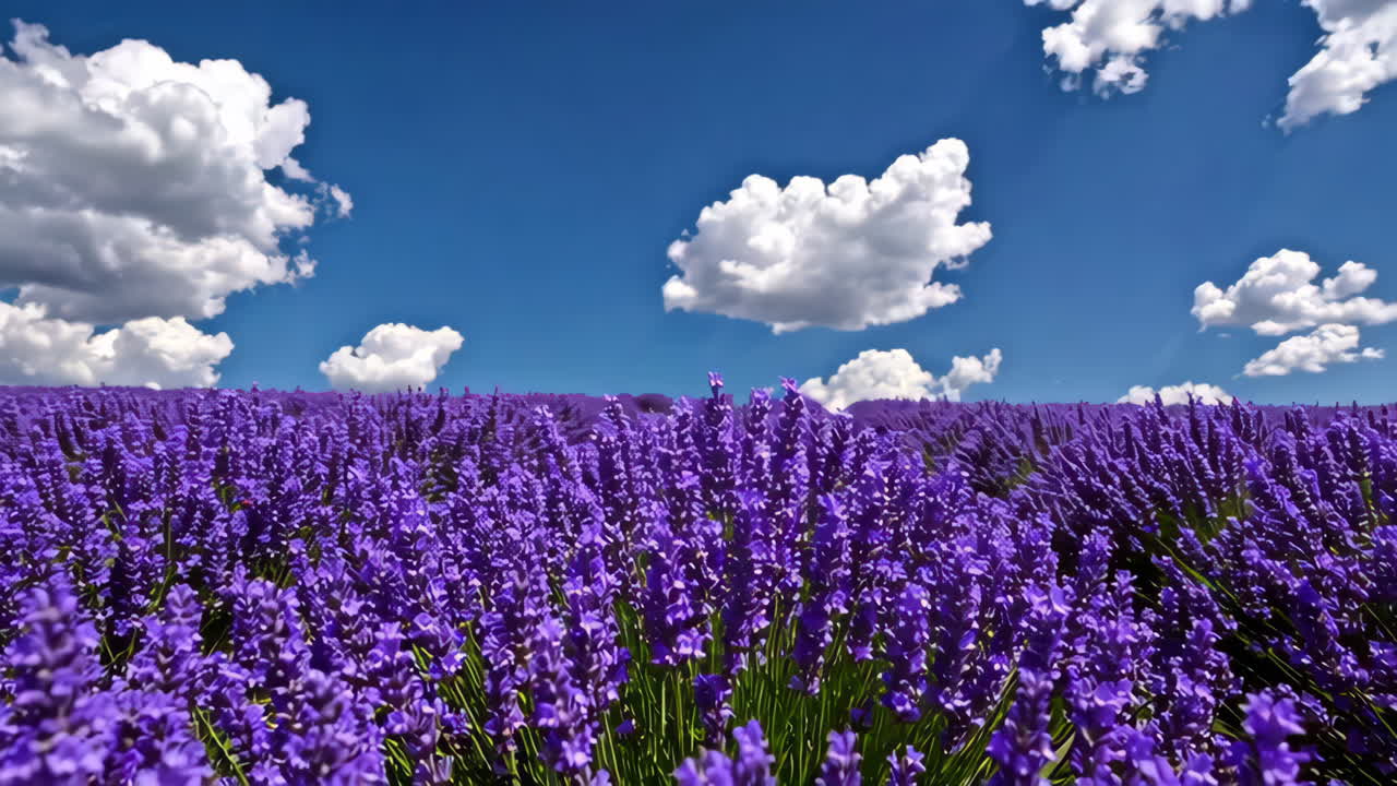 Lavender Field Under a Blue Sky