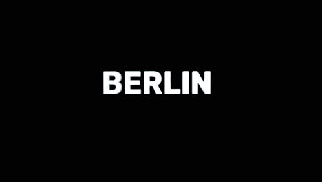 un texto 3d plateado de alta calidad y suave de la ciudad capital "berlín"