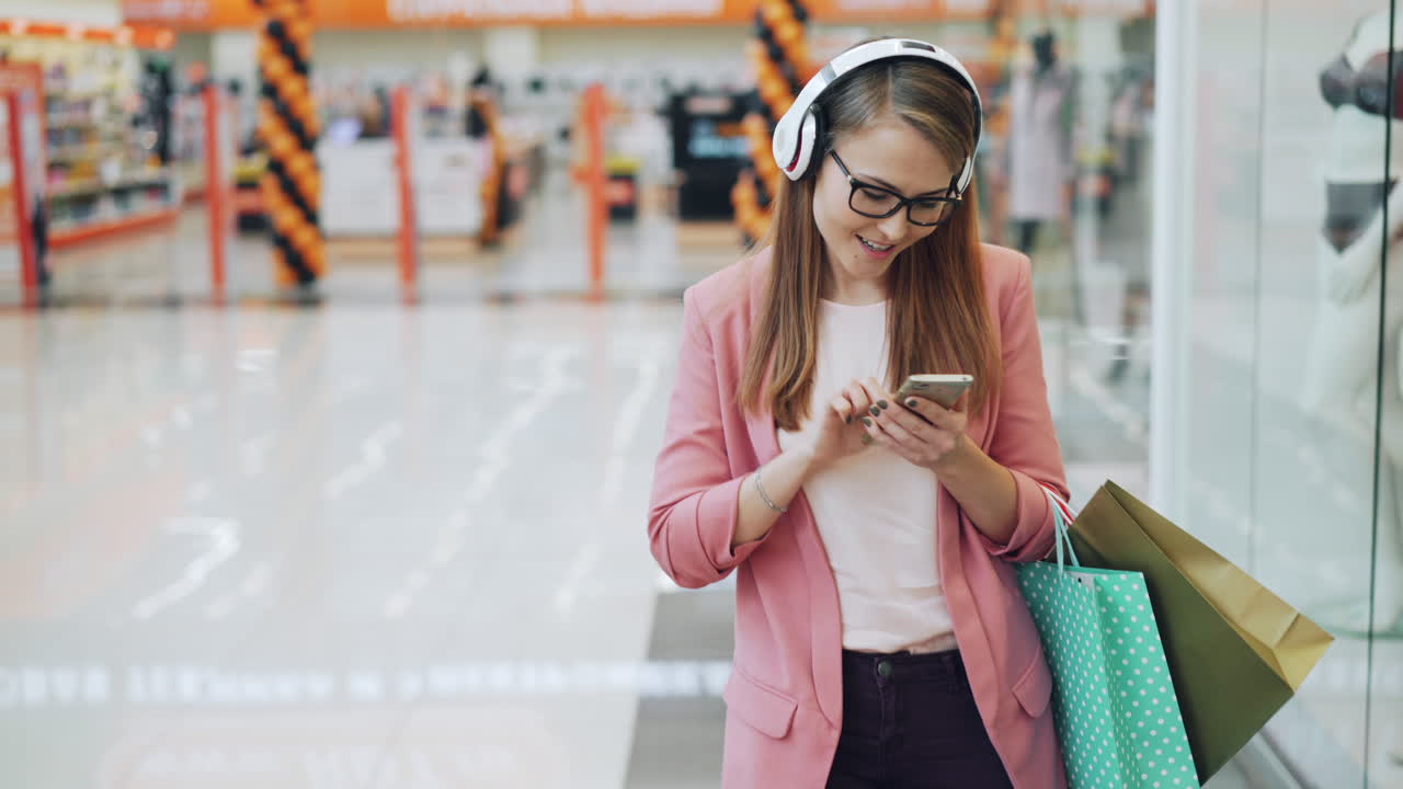 Woman Shopping in a Mall