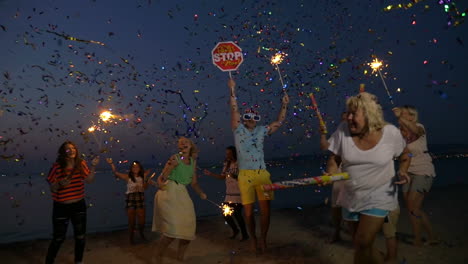 new year party on the beach