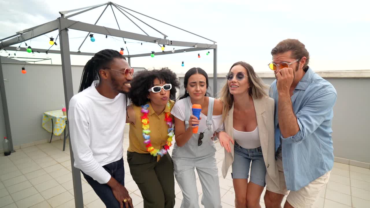 A group of friends enjoying a party